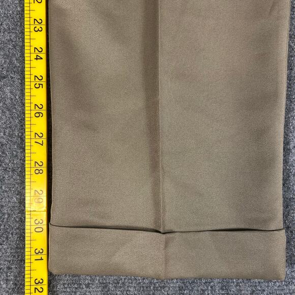 NWT Croft & Barrow Premium No Iron Pleated Khakis Mens 32x32 Tan Sorbtek Pants - Picture 7 of 10